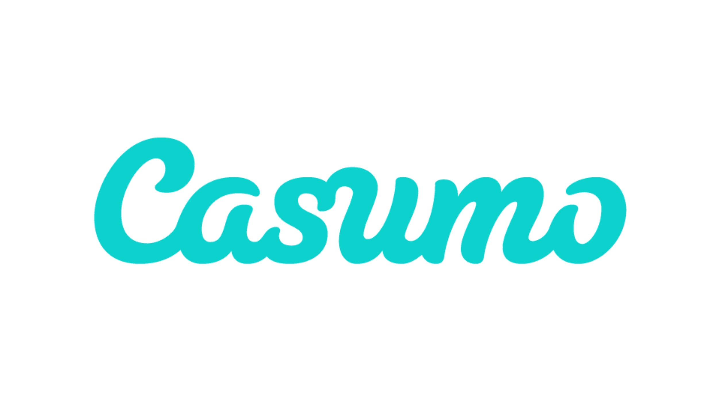 The word 'Cashew' written in a bright turquoise, cursive font on a black background.