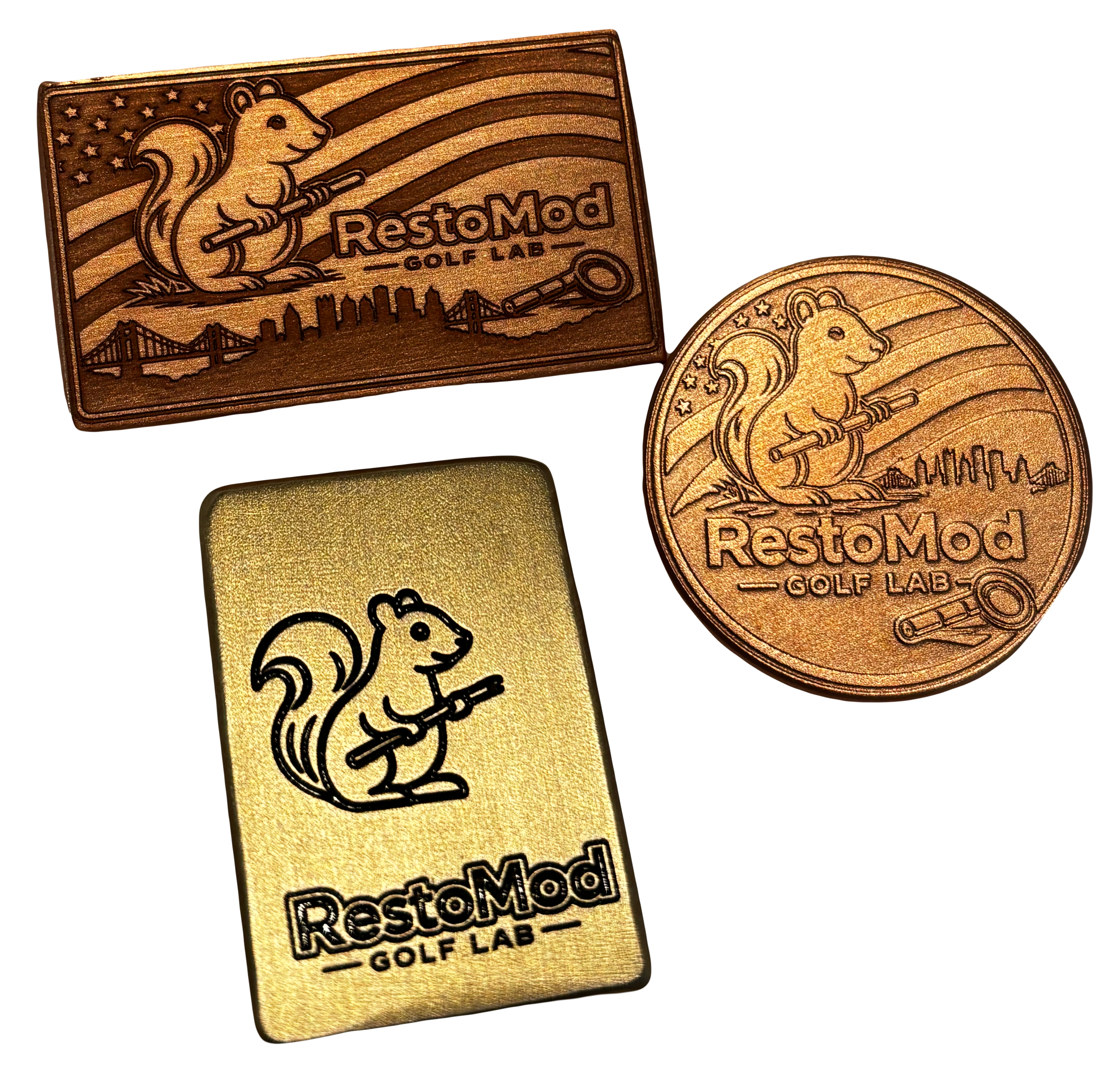 Custom Ball Mark — 2 Sided Design - You Design 1 Side - 1/8" Thick
