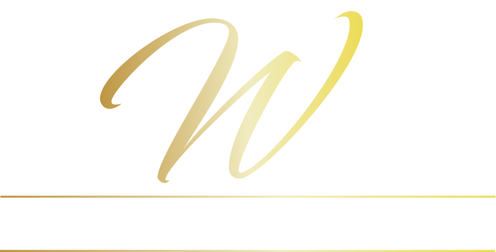 Stylized logo with gold and white colors, featuring a large abstract alphanumeric design.