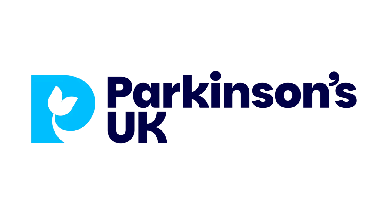 Logo of Parkinson's UK, featuring a stylized blue 'P' with a leaf inside and the organization's name in dark blue text.