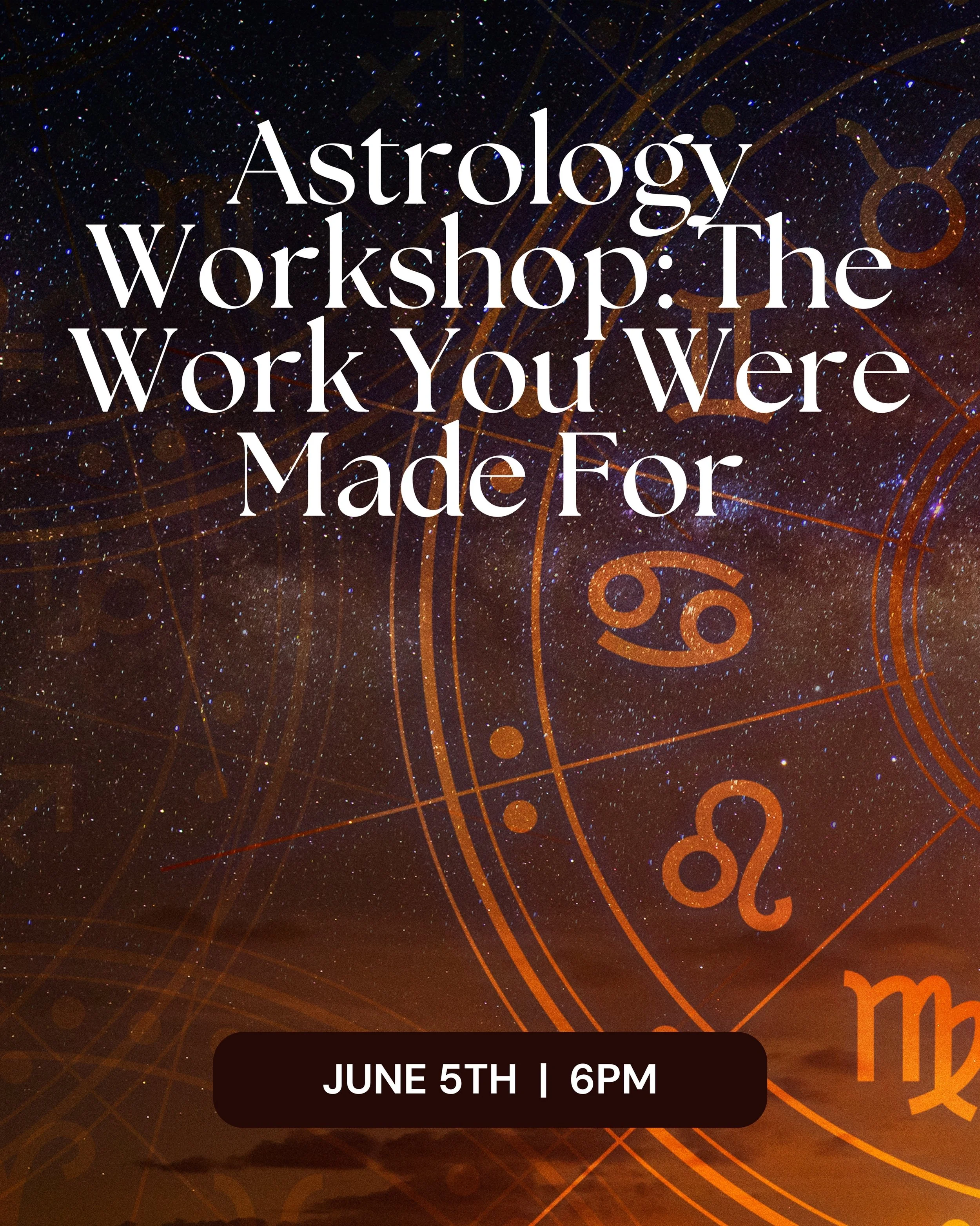 Astrology Workshop: The Work You Were Made For
June 5th - 6PM
Sign up at ashasplacelisbon.com

What if the disconnect you feel between your work and who you are is information, not confusion? In this workshop, we&rsquo;ll use your birth chart to expl