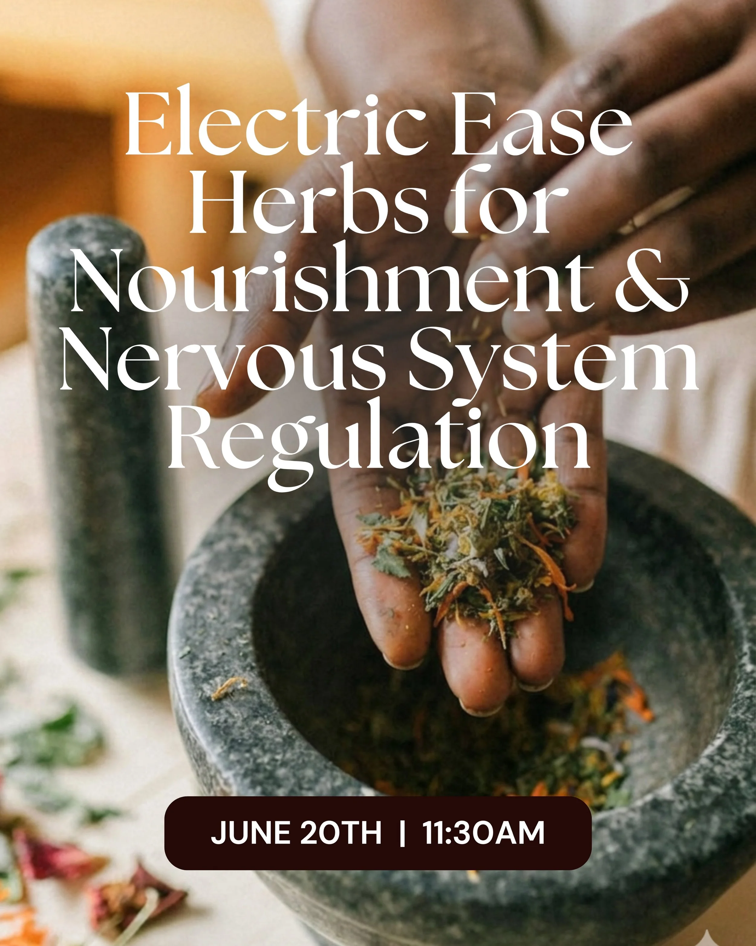 Electric Ease Herbs Workshop: For Nourishment &amp; Nervous System Regulation
June 20th -11:30AM
Sign up at ashasplacelisbon.com

What if the plants already sitting in your kitchen knew exactly what your body needed?

This workshop is an unhurried, s