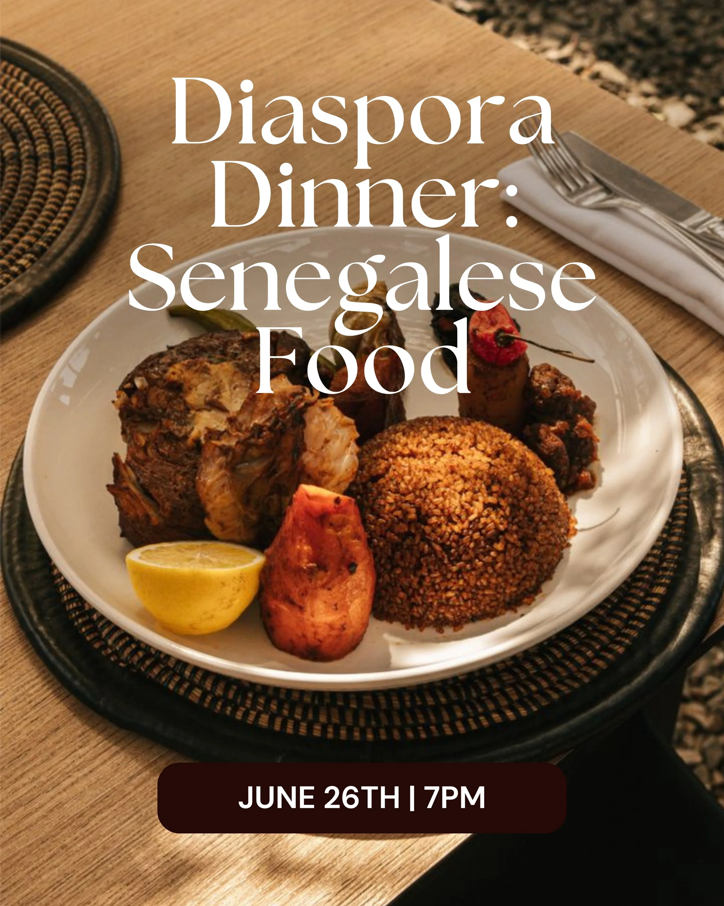 Diaspora Dinner: Senegalese Food
June 26th - 7PM
Sign up at ashasplacelisbon.com

Some of the best conversations happen around a table.
The Diaspora Dinner is a monthly gathering celebrating food, culture, and connection across the African diaspora. 