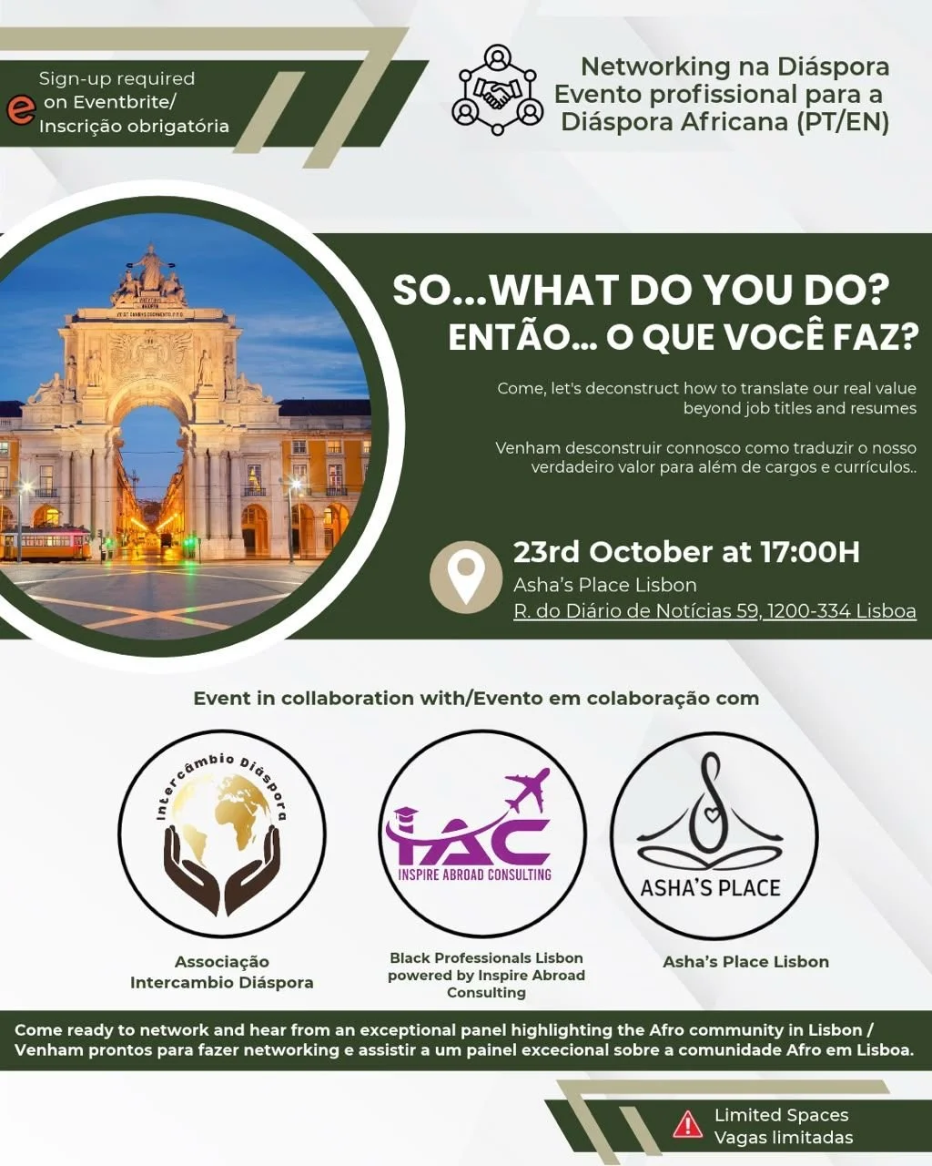 Friday, October 23rd - This unique gathering invites you to explore the question, “So... What Do You Do?” in a vibrant and welcoming atmosphere.

Whether you're curious about personal stories, professional journeys, or cultural insights, this event p