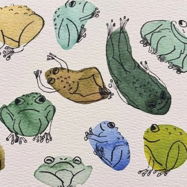 Frog Doodle Blob Print