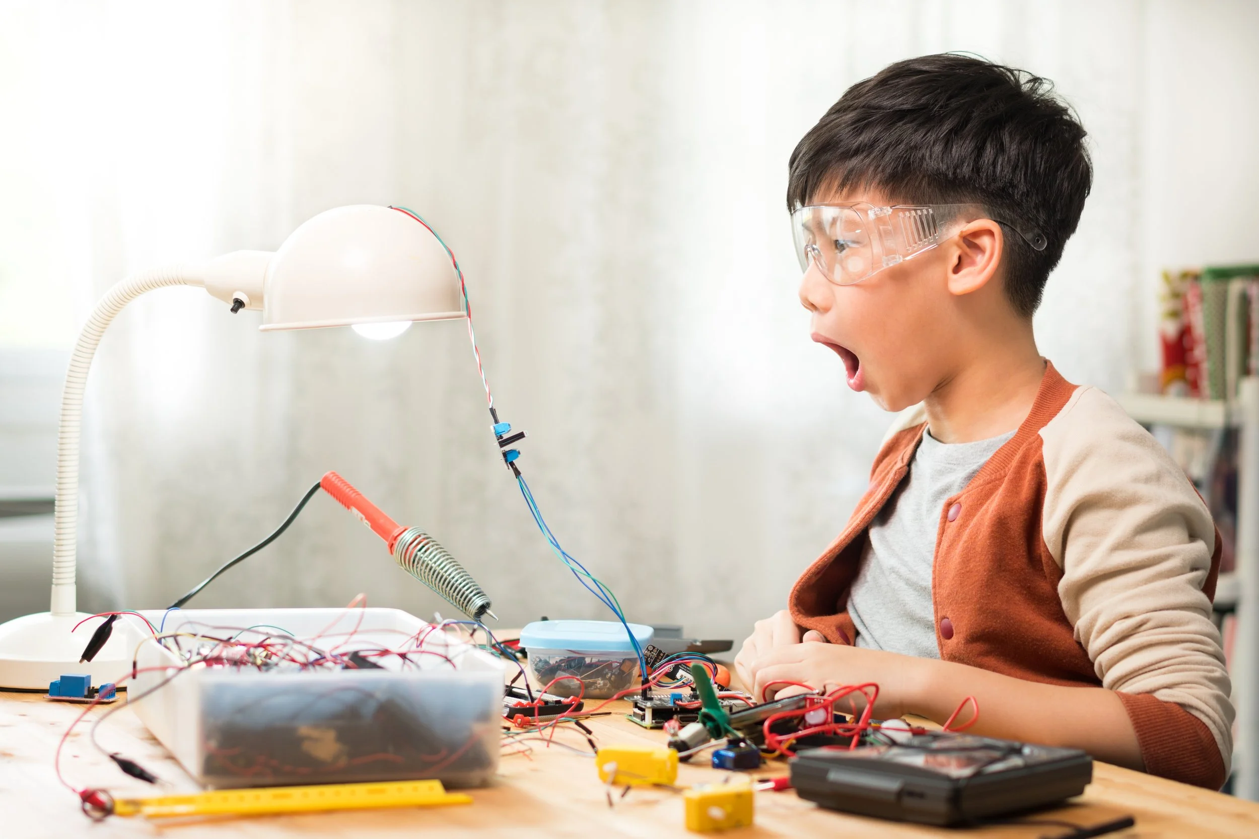 homeschool student enjoying proof of progress through interest led projects