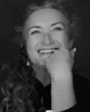 black and white image of Zena, Makeup artist