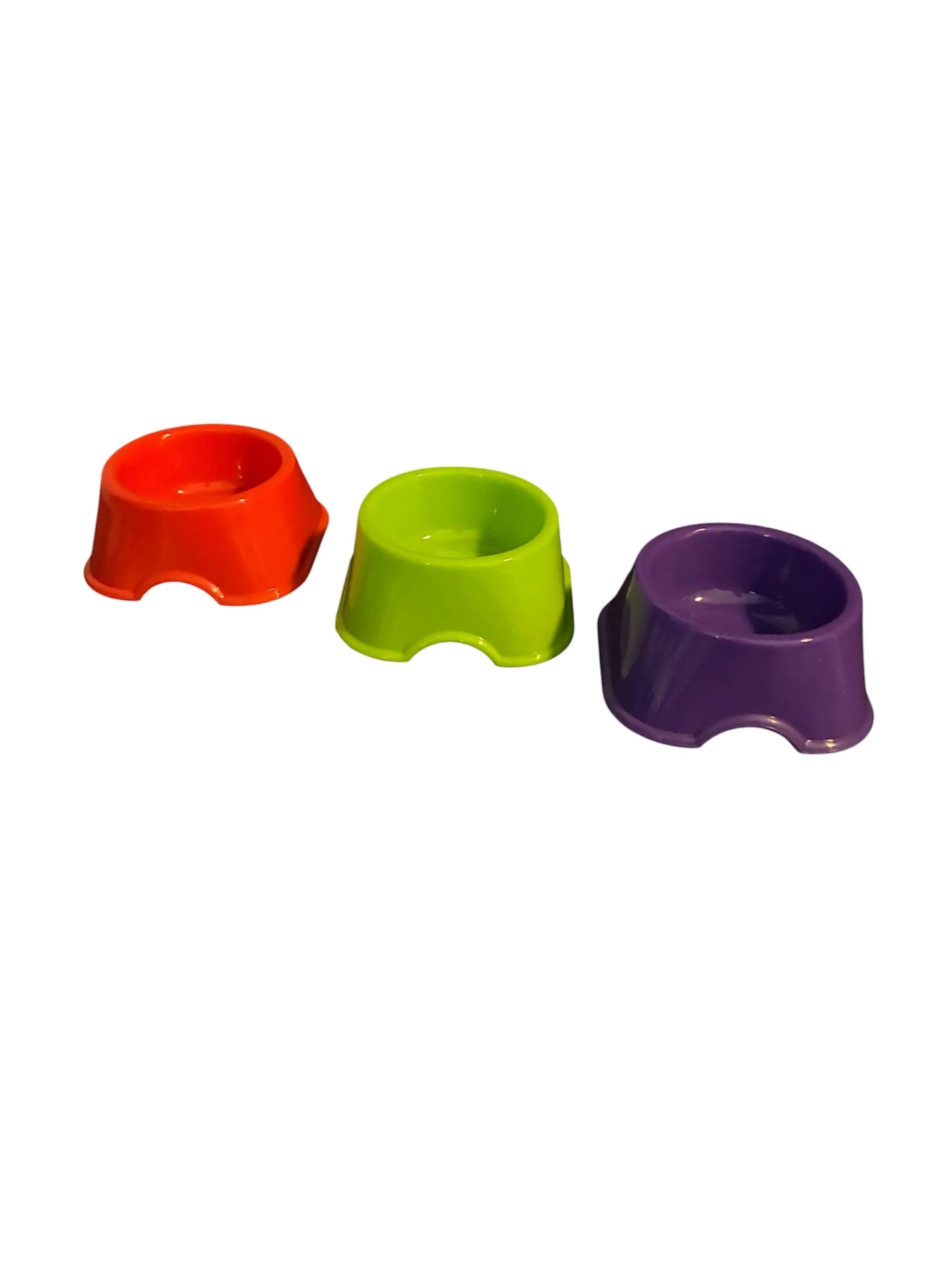 Classic Colortone Mini Dish in green, red and purple for small pets.