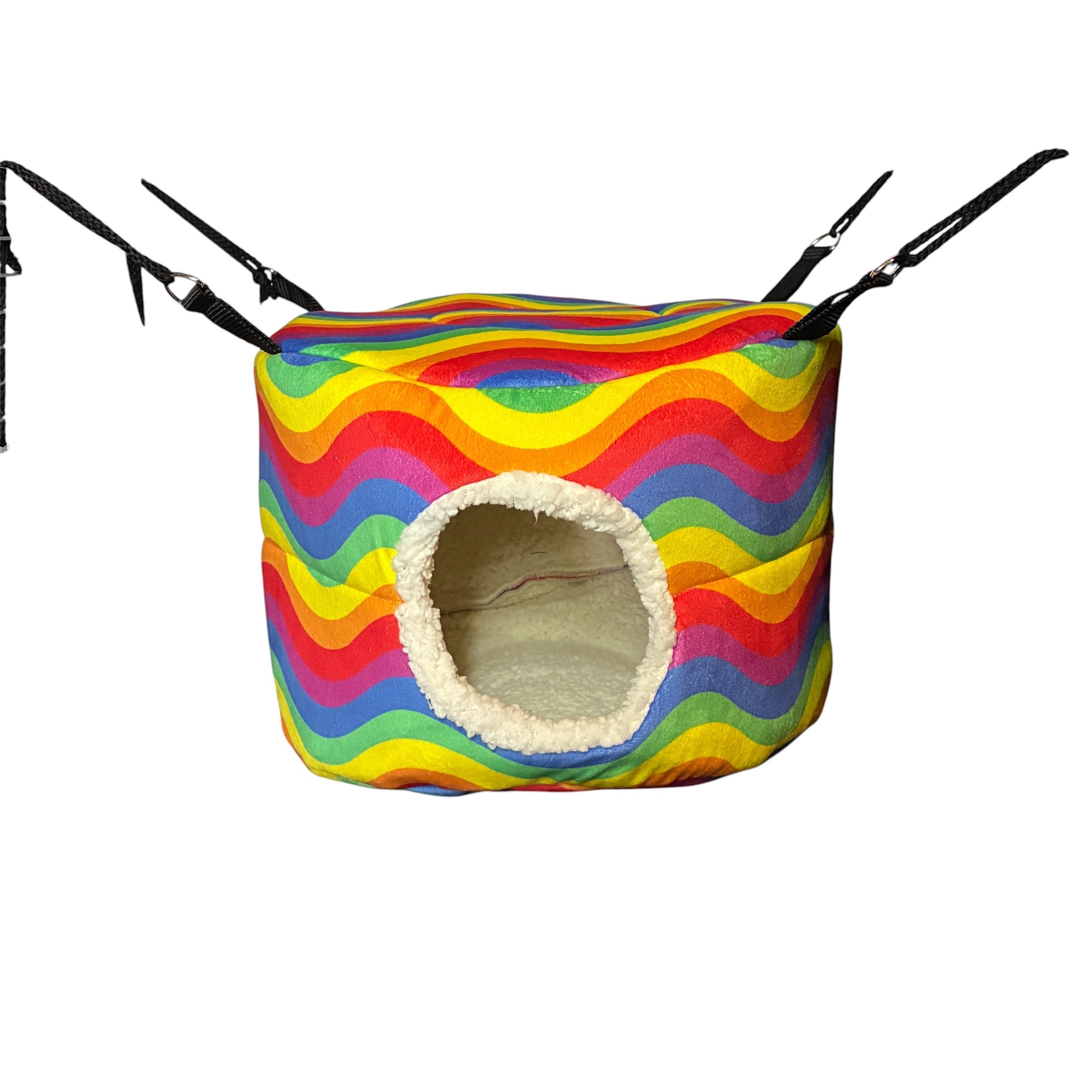 Little Friends Huge Hive Hammock – Extra Large Small Animal Bed - Rainbow