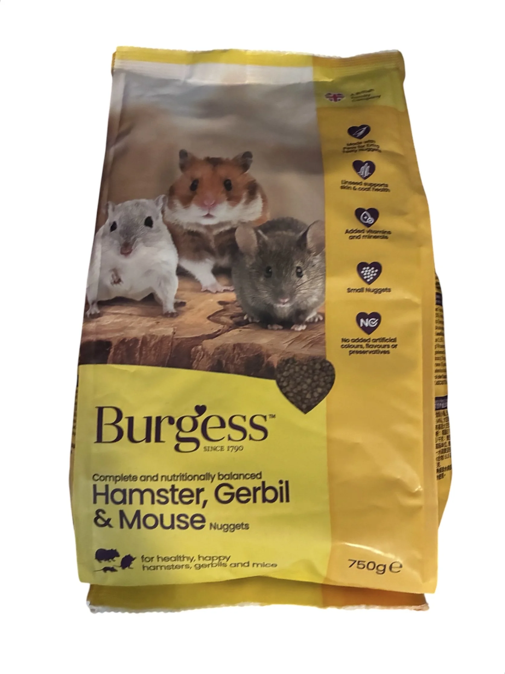 Hamster, Gerbil & Mouse Nuggets - Burgess - 750gram