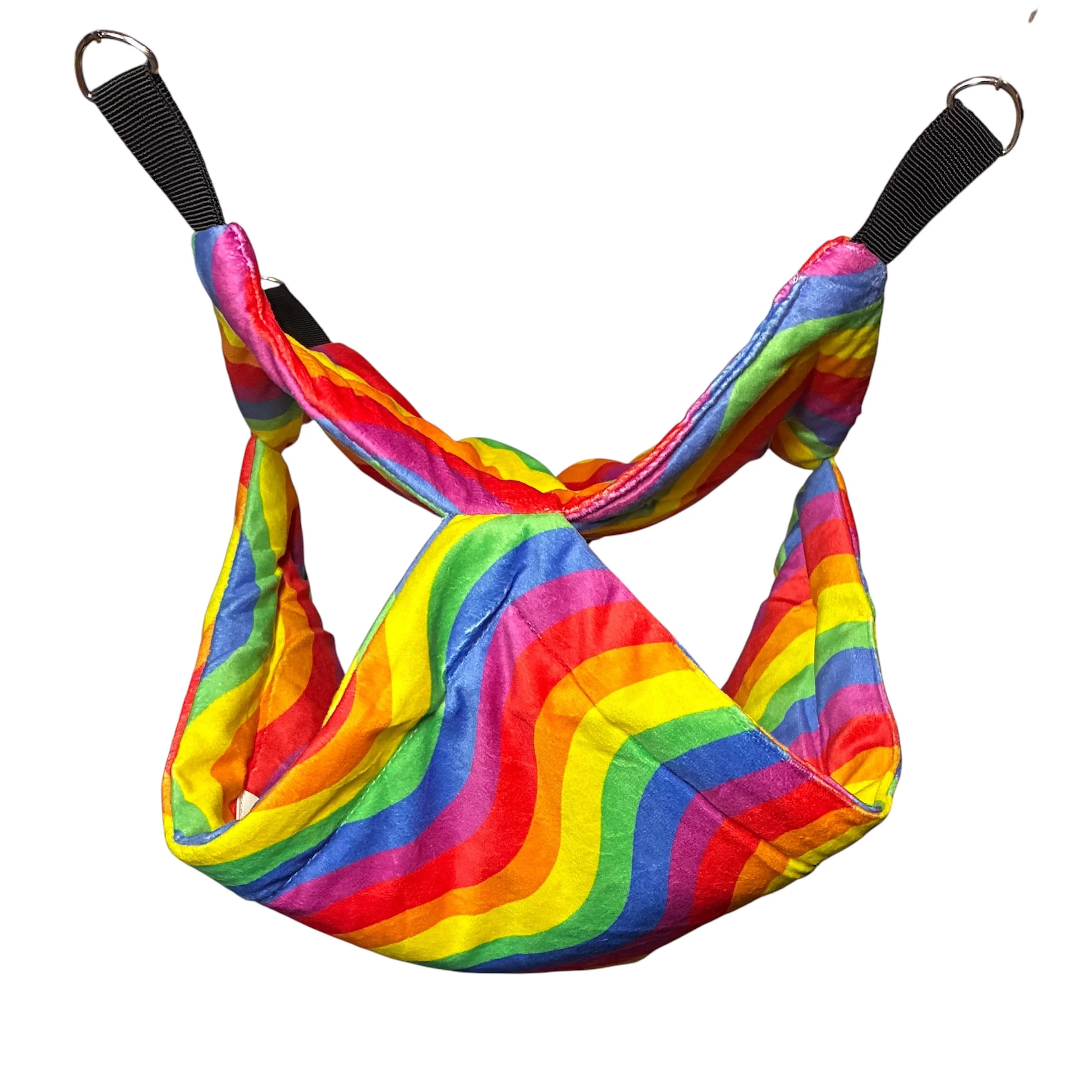 Little Friends Double Layer Bunkbed Hammock – Extra Large Small Animal Bed - Rainbow