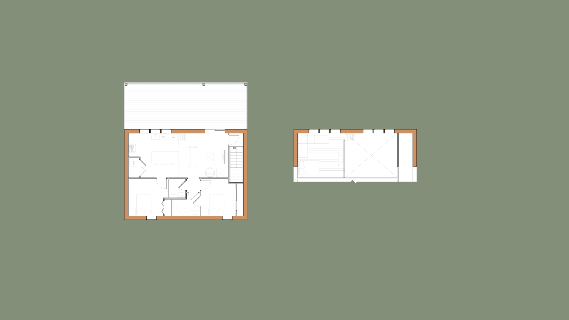 The Douglas — Building Integrity's panel ready mother-in-law suite ADU floor plan with garage, designed to maximize yard space and parking on tight urban lots