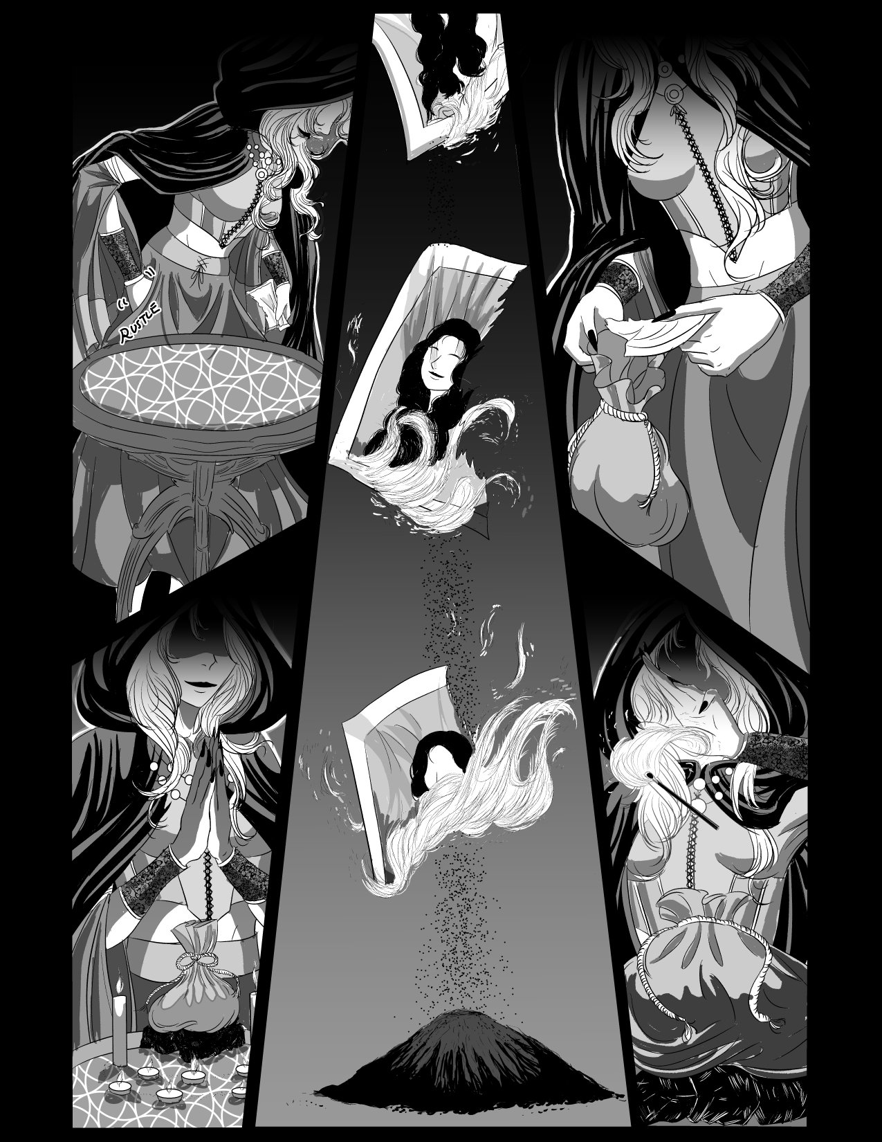 Skull Reaper by Jeremy Alvarez: 
32-paged first chapter  with character designs, blank and white inked pages and pencils for a discontinued project