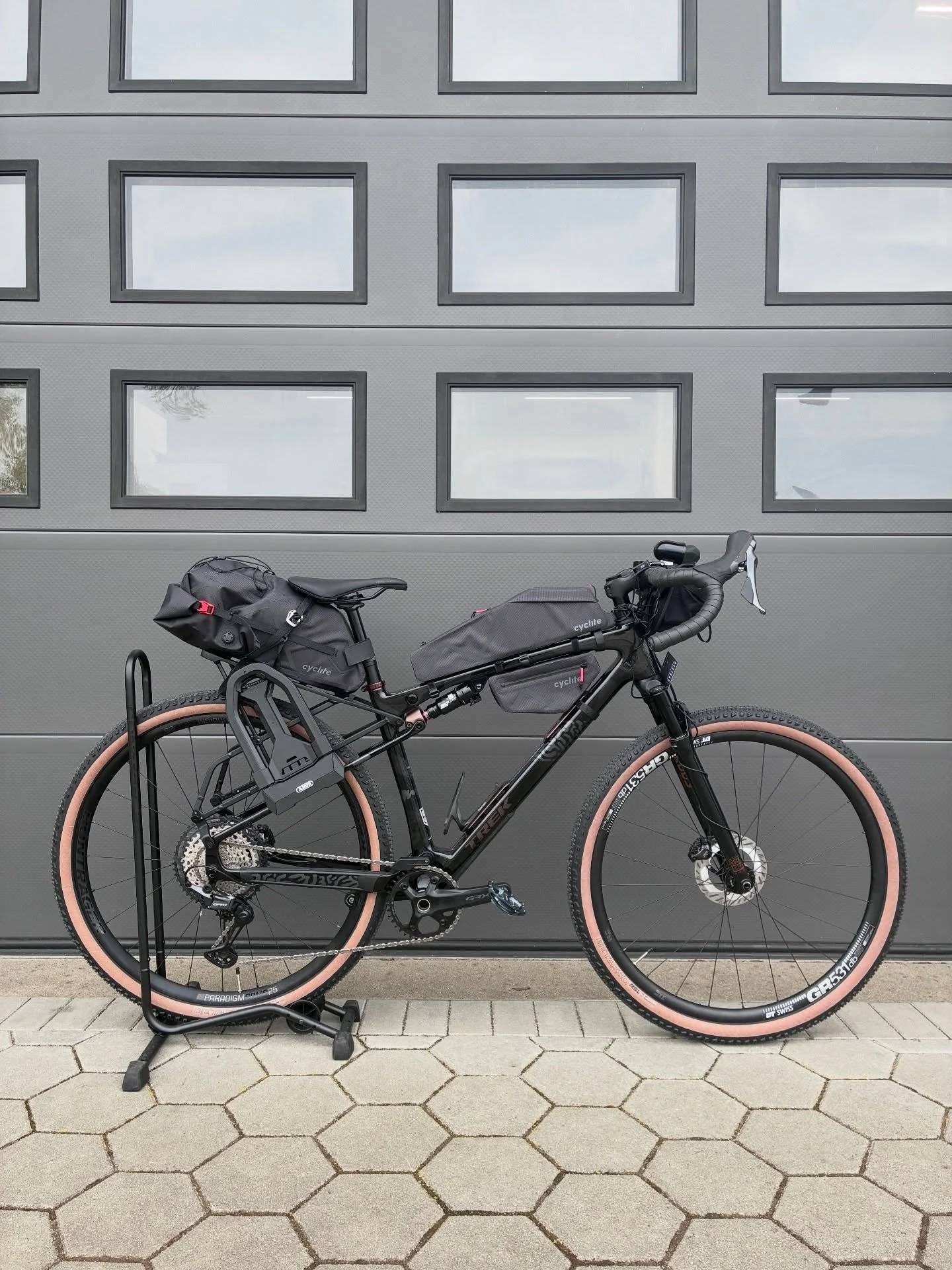 We&rsquo;ve finished the @trekbikes Checkout SL5 for our customer in Berlin. It features a @sonnabendynamo with USB-C charging option and a Ladelux headlight. A complete @cyclite.cc bag set rounds out the package. The perfect setup for long bikepacki