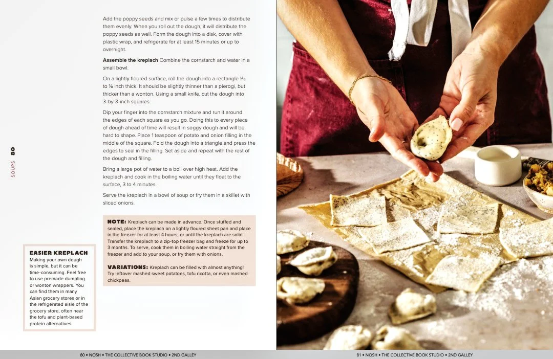 Dumplings from published cookbook page, photographed by Neetu Laddha, San Francisco food photographer