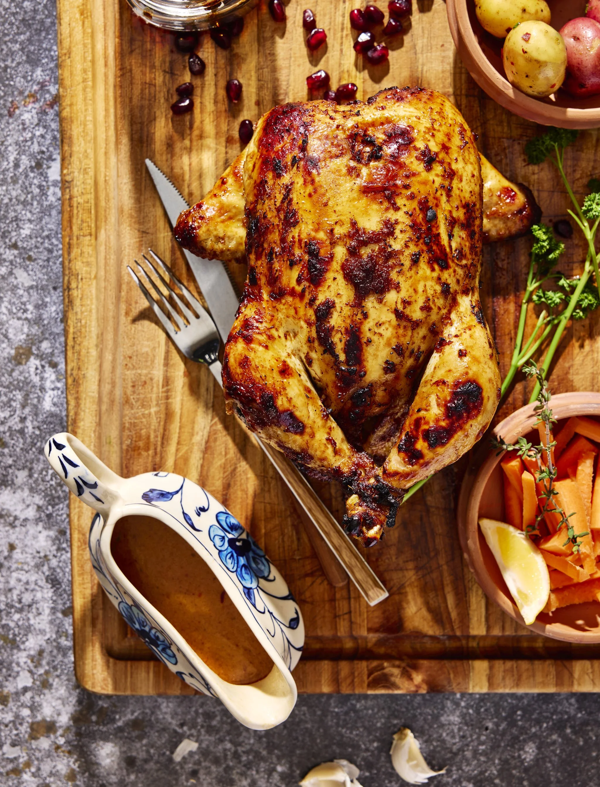 Roast Chicken from Zareen’s Pakistani Kitchen cookbook, photographed by Neetu Laddha, food photographer  - San Francisco, California