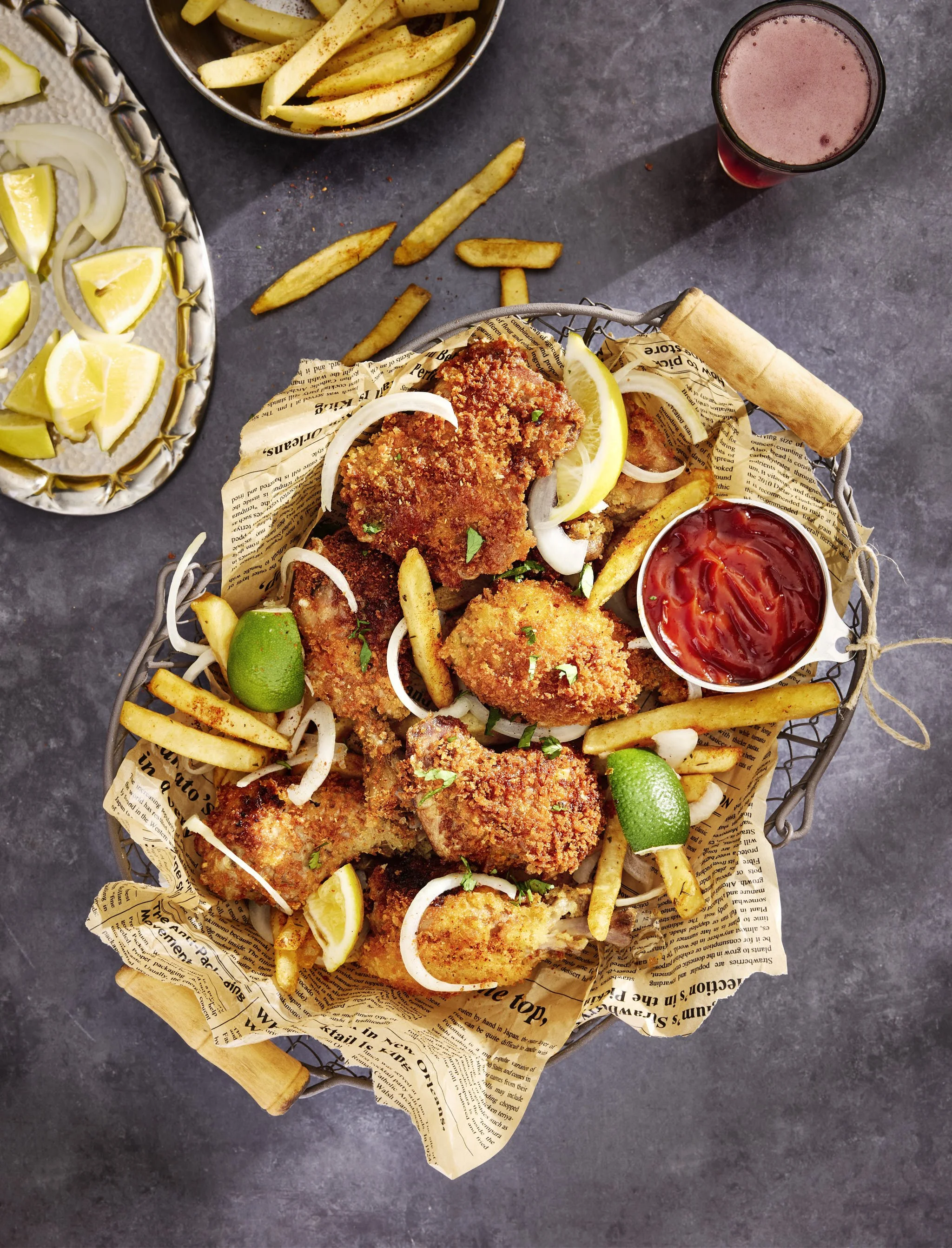 Fried Chicken from Zareen’s Pakistani Kitchen cookbook, photographed by Neetu Laddha, food photographer  - San Francisco, California