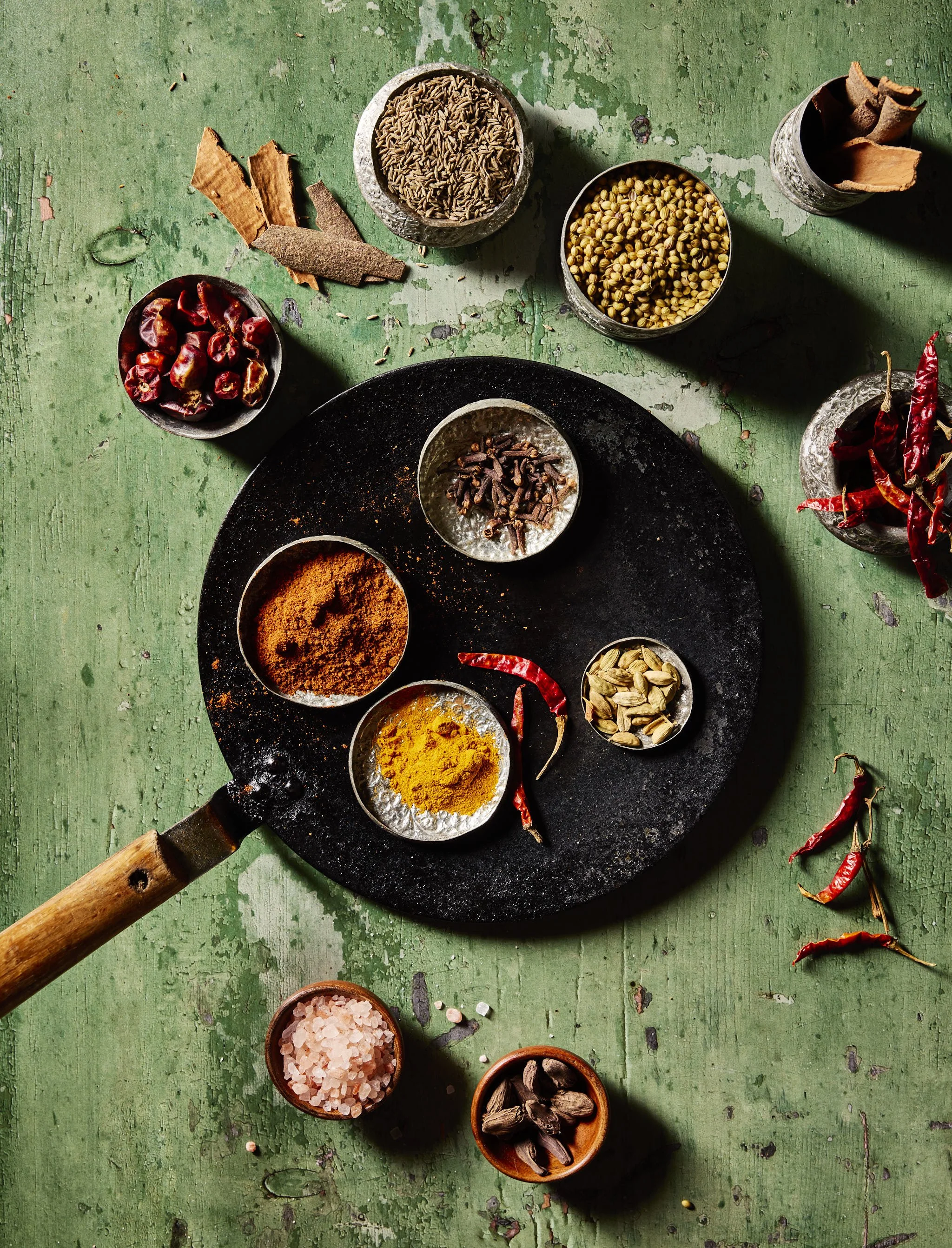 Spices from cookbook project, photographed by Neetu Laddha, San Francisco cookbook photographer