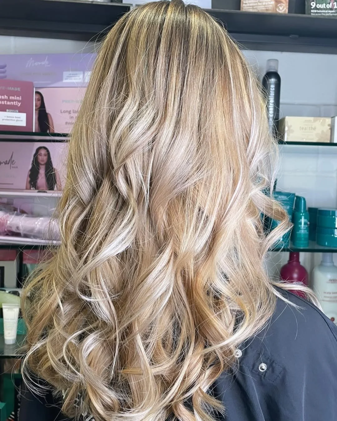 Styled hair after salon appointment