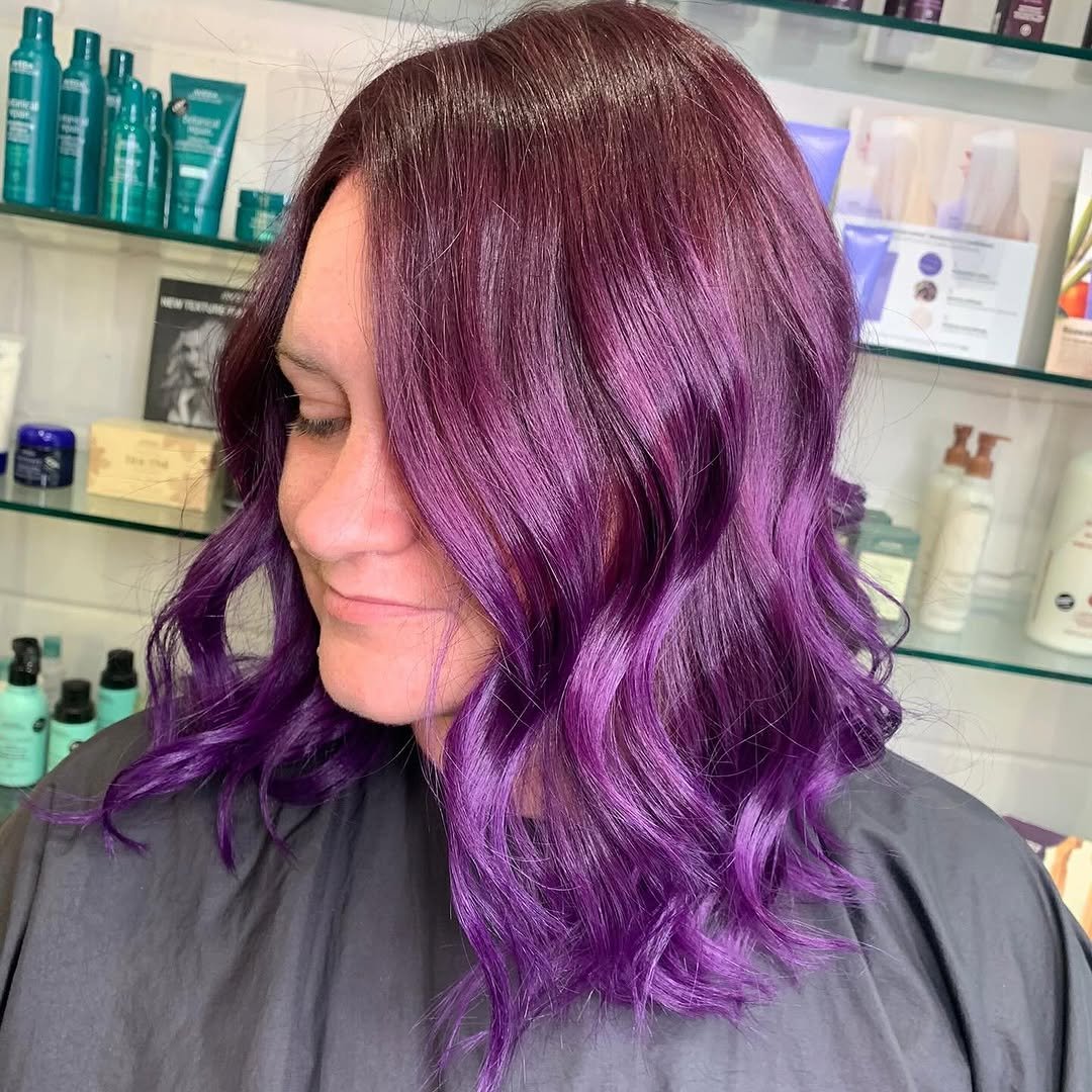 Salon blow dry with smooth polished finish