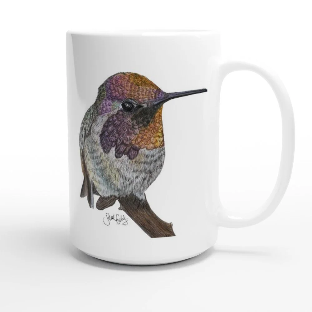 Aurora Cupcake Hummingbird 15oz Ceramic Mug