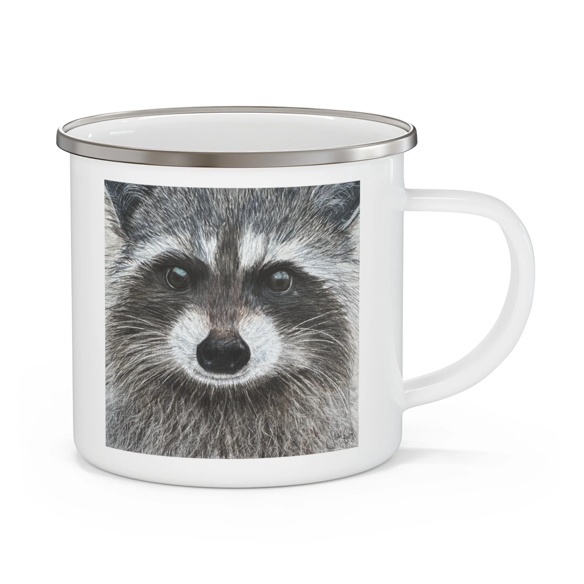 "Happy Coon" - Close Encounters - Enamel Camping Mug