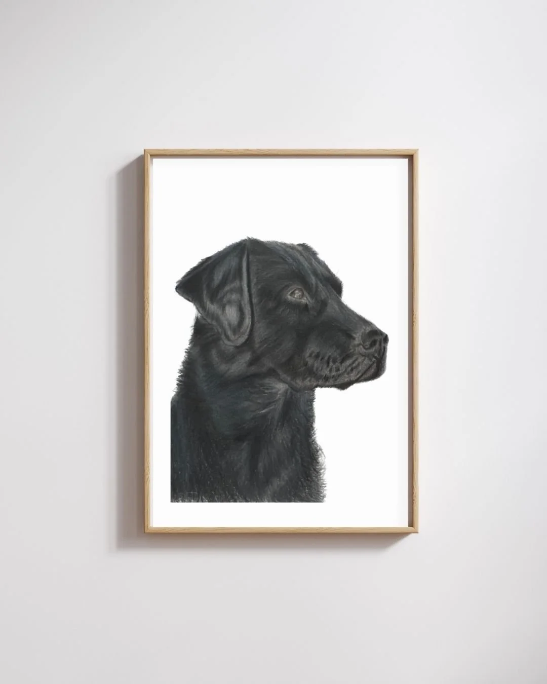 Black Labrador Wall Art Print