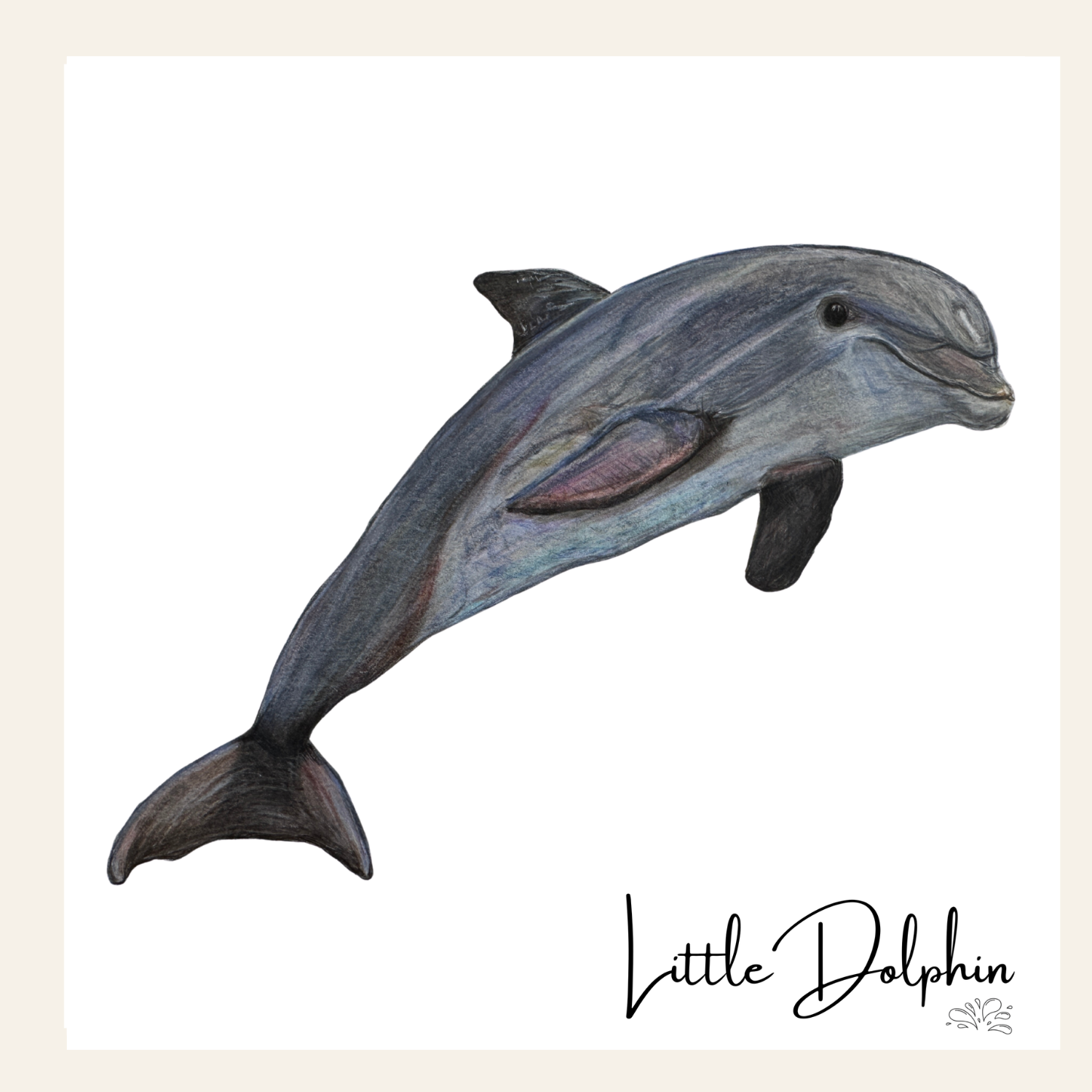 Little Dolphin Wood Block