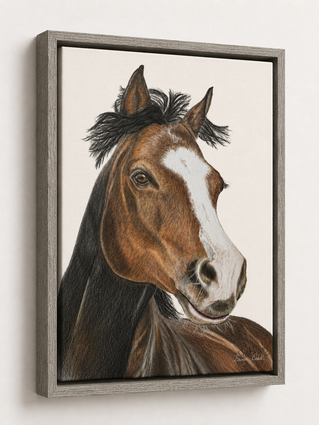 Horse Gray Frame Canvas.png