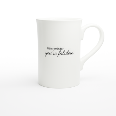Fabio Little Latte Reminder 10oz Porcelain Slim Mug