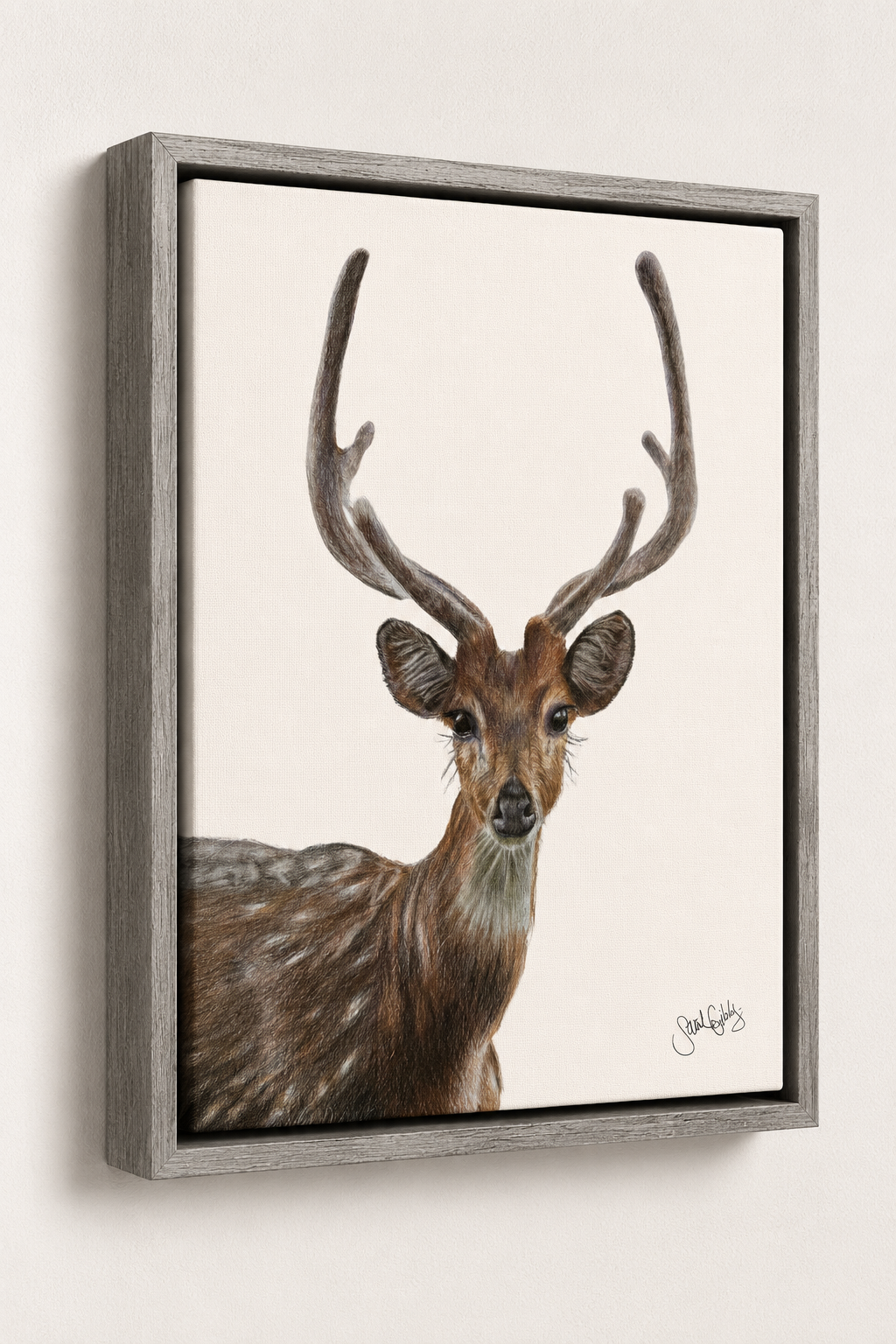 Deer Canvas Gray Frame Mockup.png