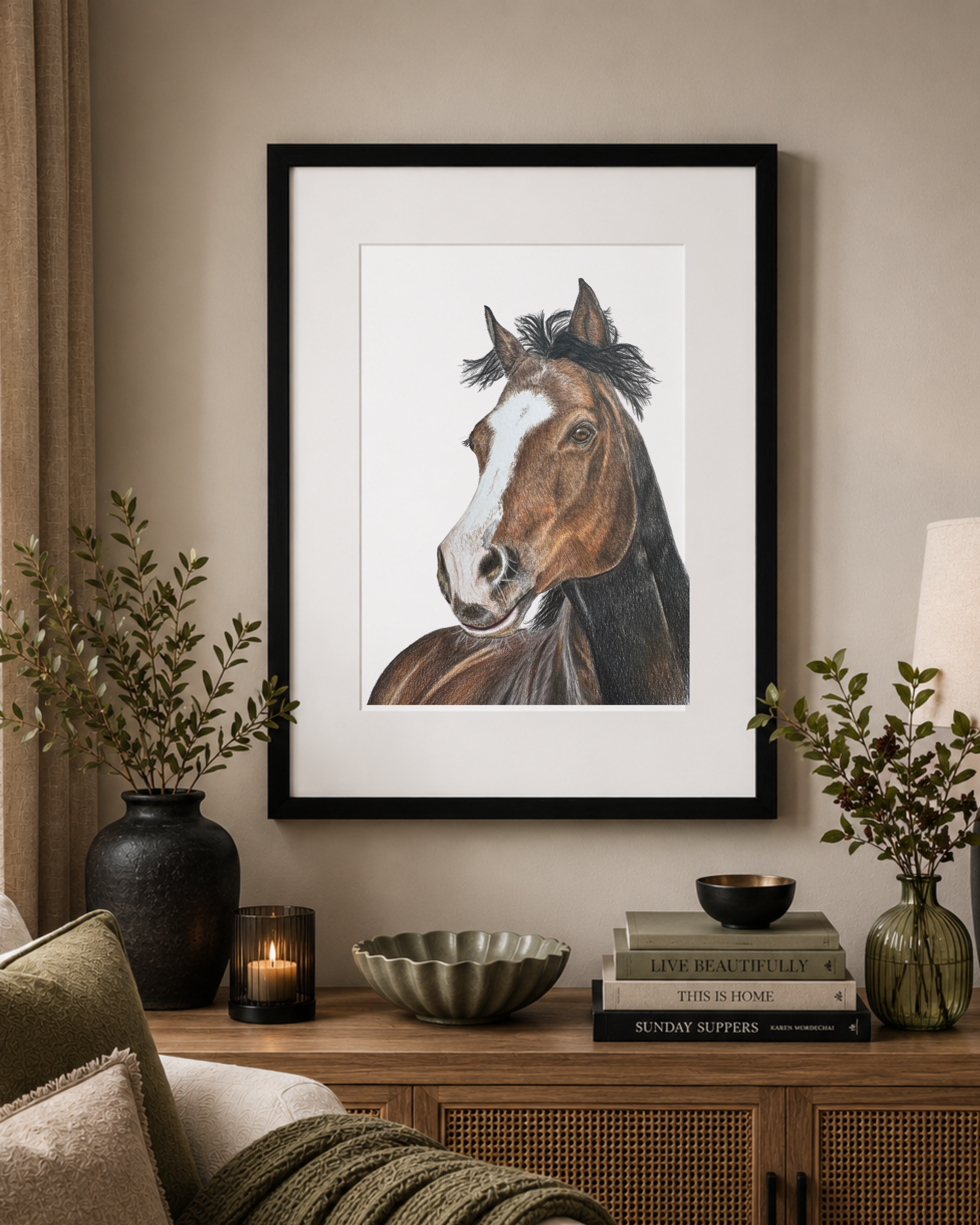 Horse Black frame Mockup.png