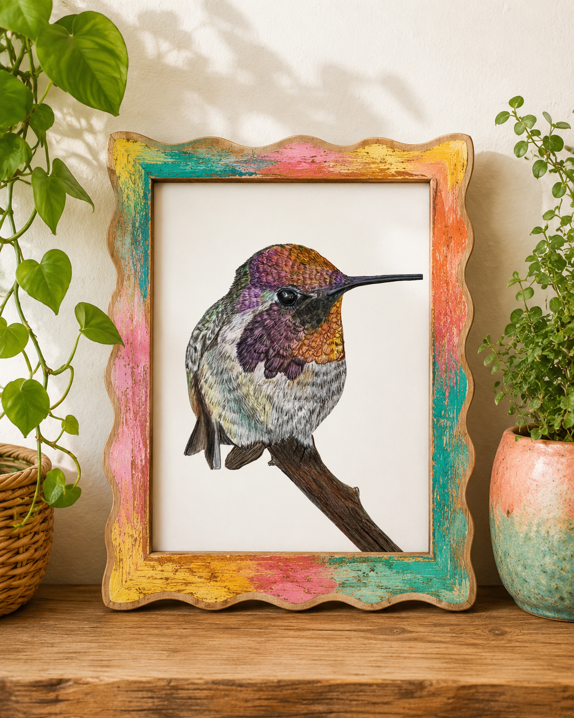 Aurora Cupcake Anna's Hummingbird Art Print