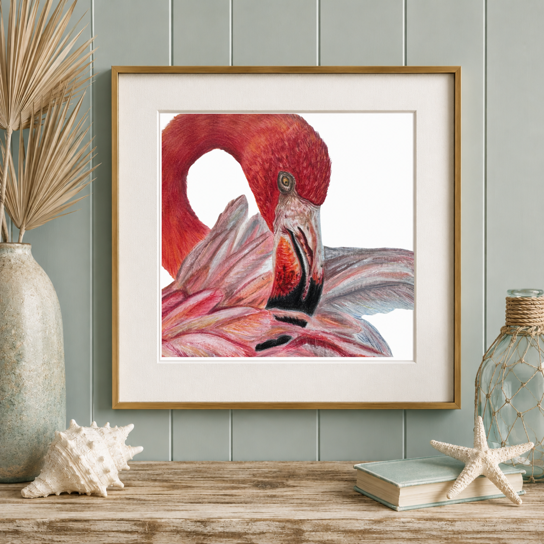 Flamingo Art Frame Mockup.png