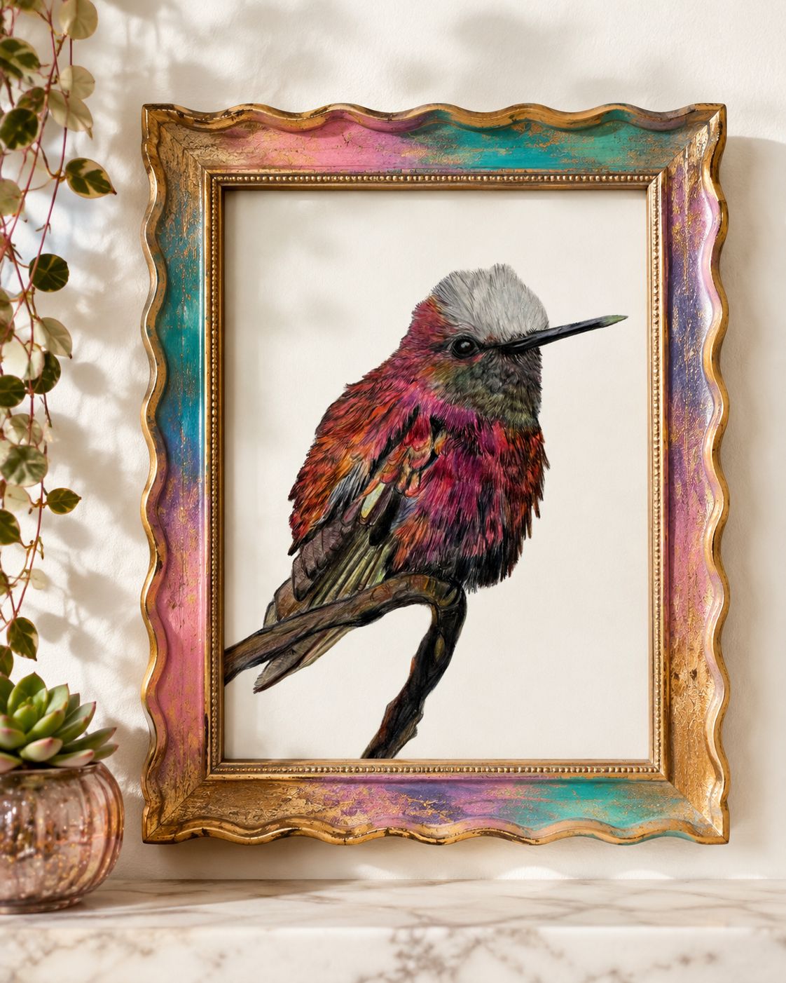 Carol Snowtuft Hummingbird Art Print
