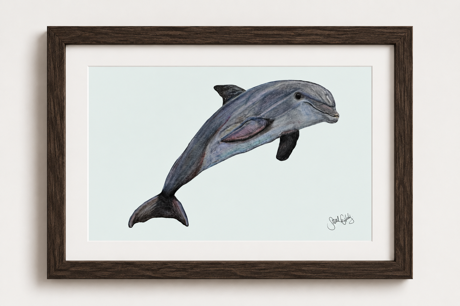 Dolphin Art Print Framed
