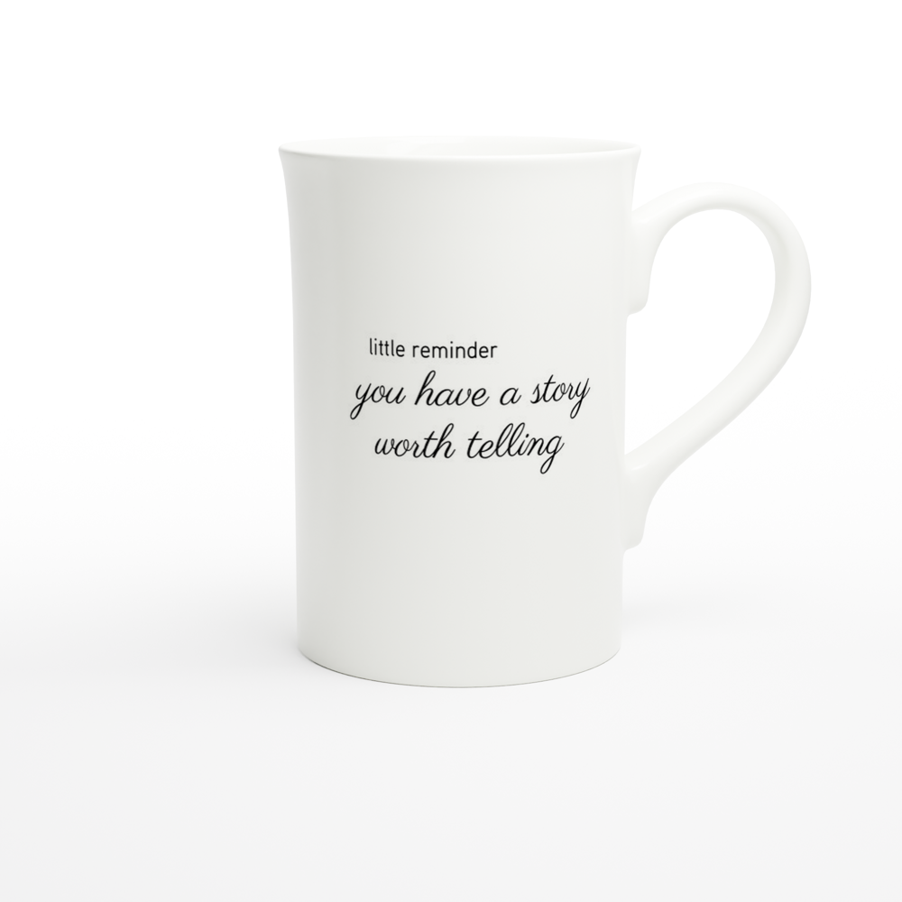 Her-Nest Hummingway Little Latte Reminder 10oz Porcelain Slim Mug