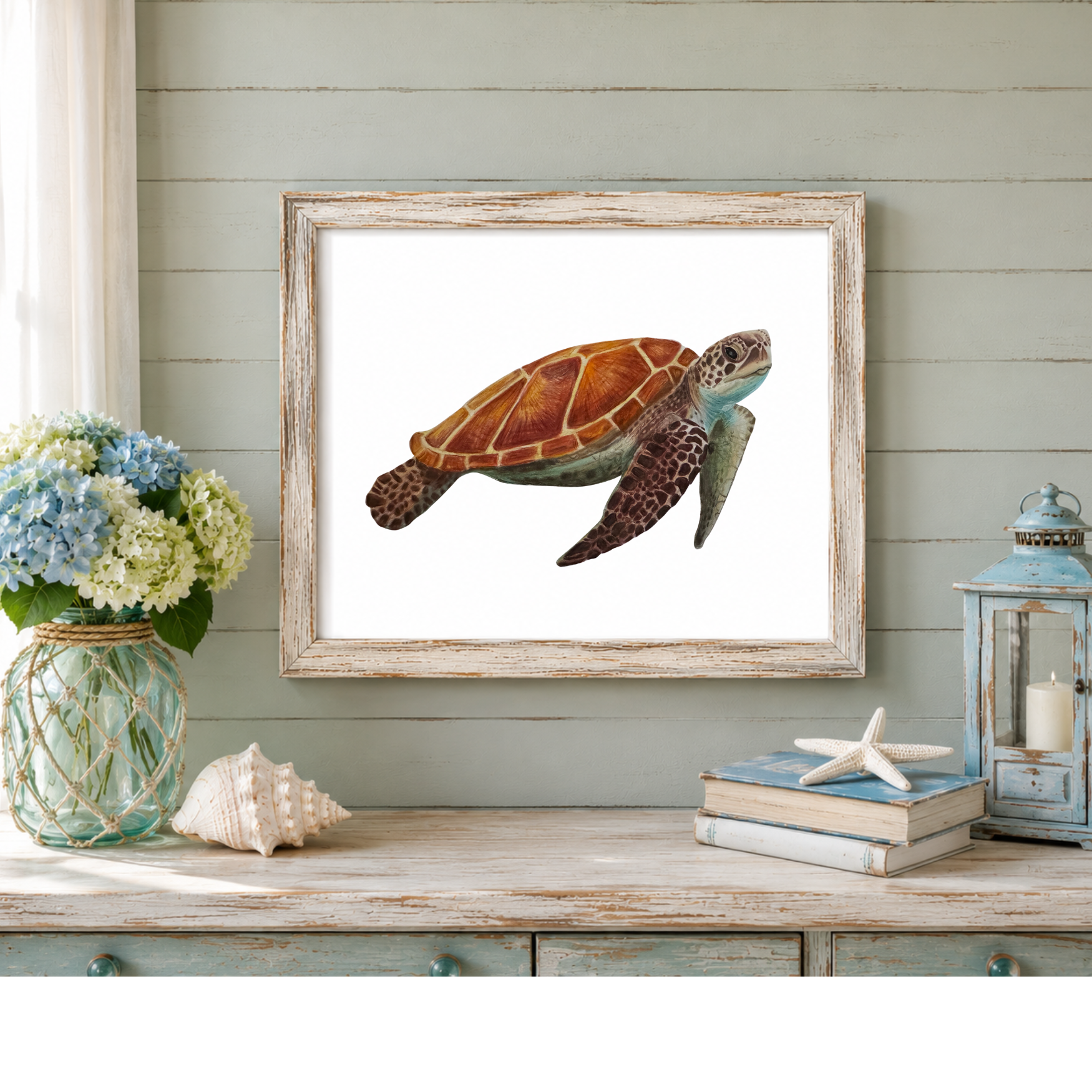 Sea Turtle Beach Art Frame.png