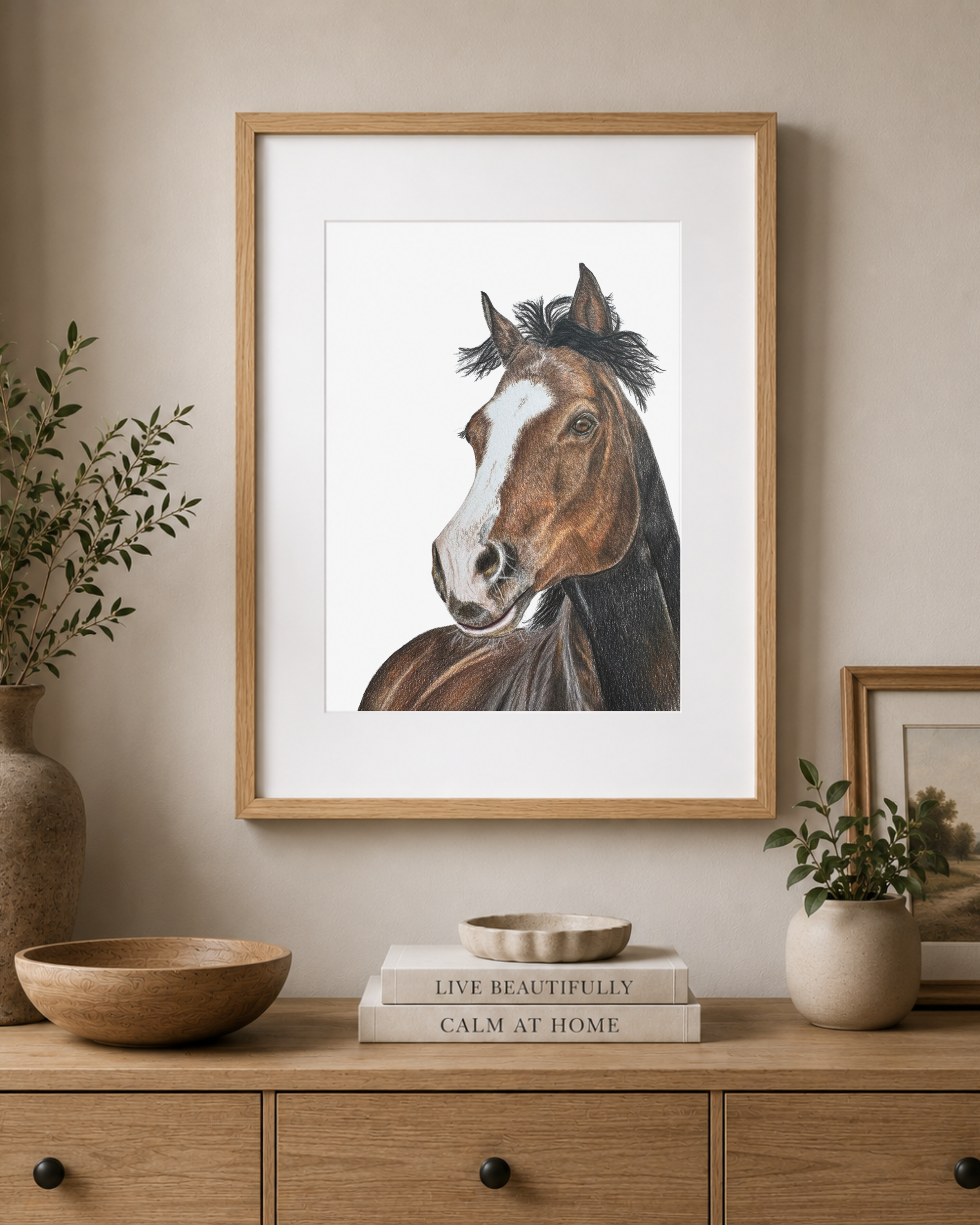 Horse Natural Wood Frame Mockup.png