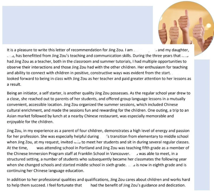Math tutoring testimonial from a Bellevue family