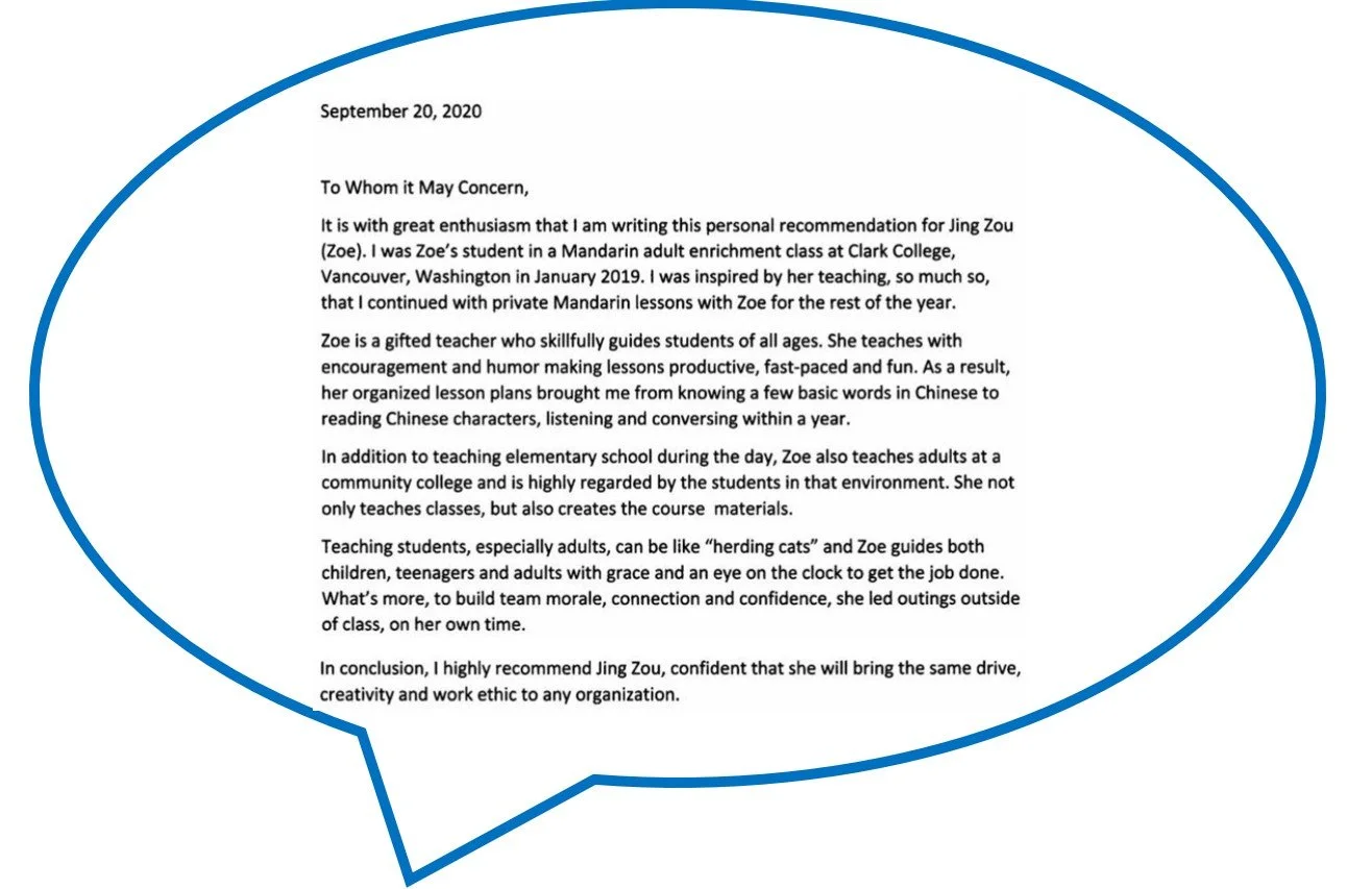 Adult learner testimonial for Chinese tutoring progress in Newcastle