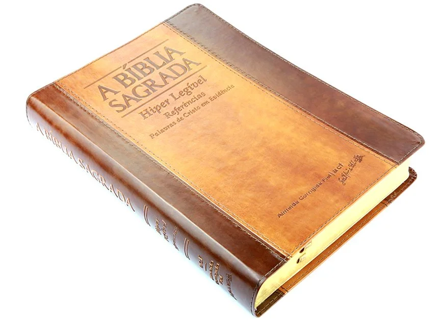Bíblia ACF Hiper Legível com Ref. e Mapas - Chocolate/Havana - cód. 4402