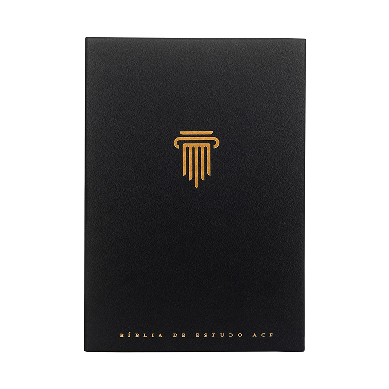 Bíblia de Estudo ACF - Luxo Preta - cód. 6070
