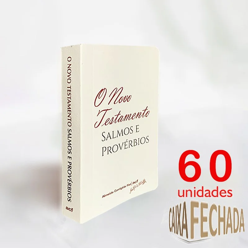 Novo Test. ACF de Bolso com Salmos e Prov. - Branco - Caixa Fechada 60 unid. - cód. 5019x