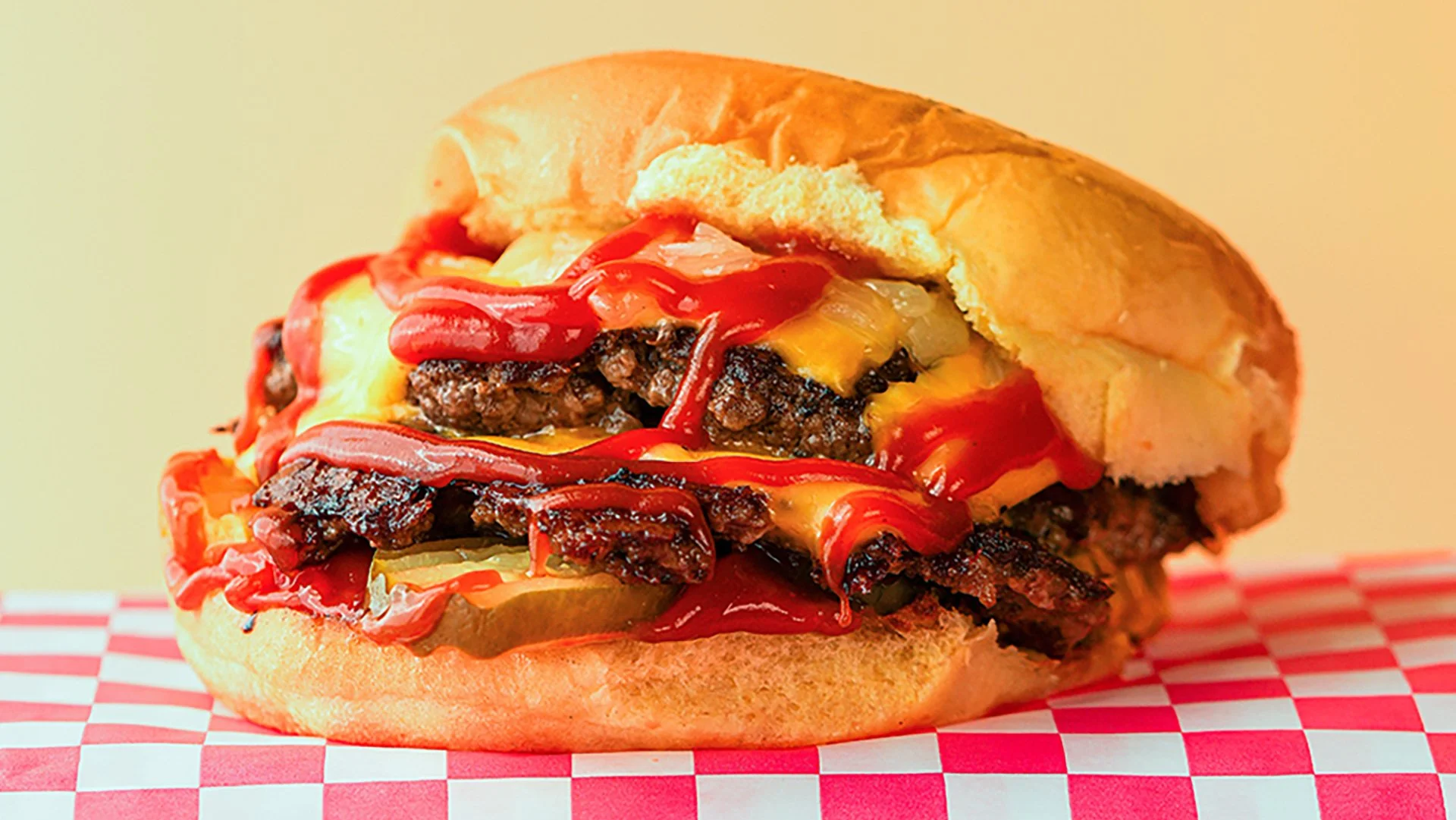 THE CLASSIC QP smash burger. Served from our food truck in Midcoast Maine, and catering your next event.