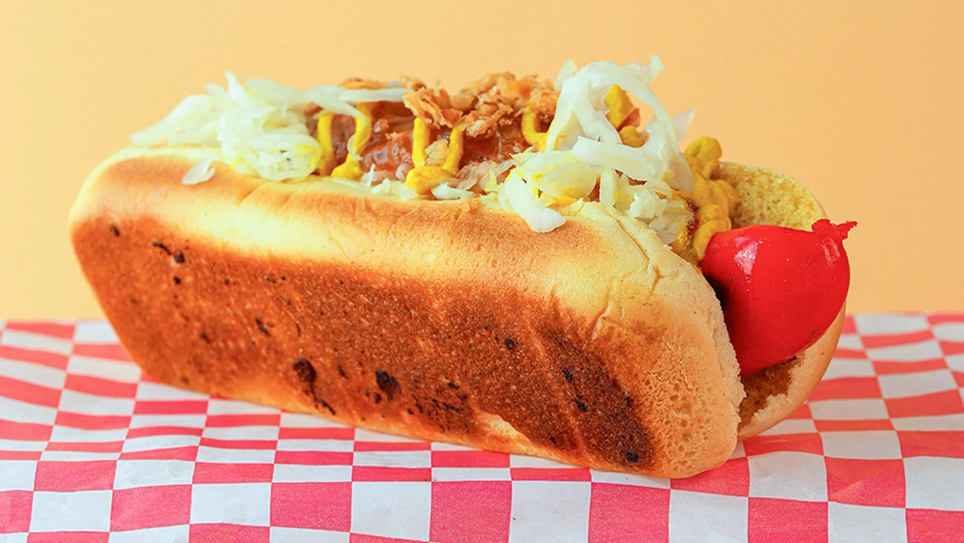 THE ULTIMATE loaded W.A. Bean red snapper hot dog. Served from our food truck in Midcoast Maine, and catering your next event.