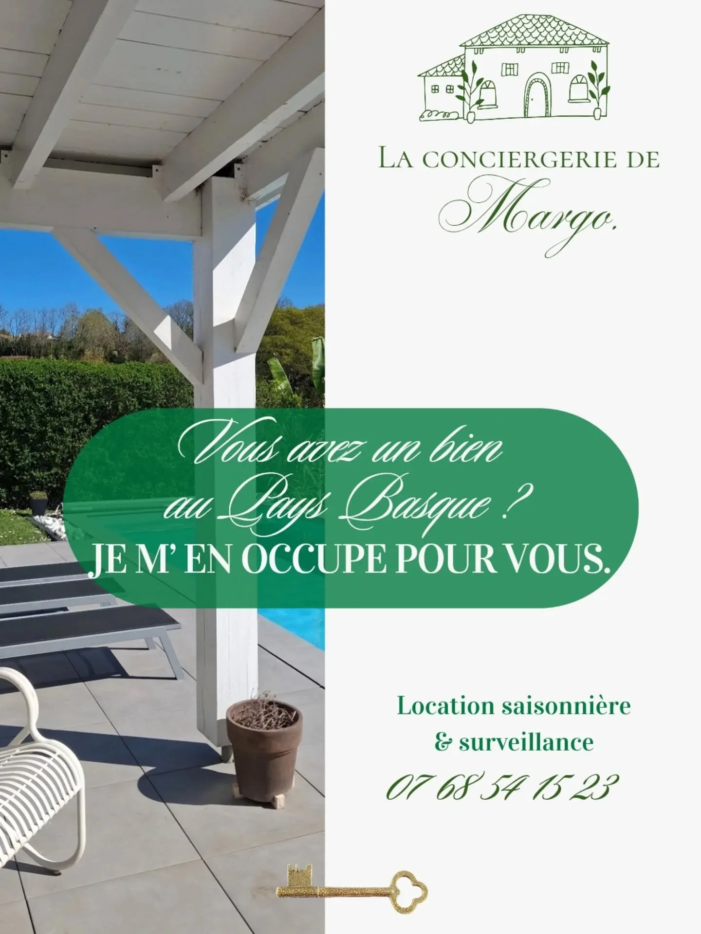 Vous avez un bien au Pays Basque ?

Location saisonni&egrave;re ou r&eacute;sidence secondaire,
tout g&eacute;rer &agrave; distance peut vite devenir compliqu&eacute;.

Entre les voyageurs, le m&eacute;nage, les impr&eacute;vus
ou simplement la surve