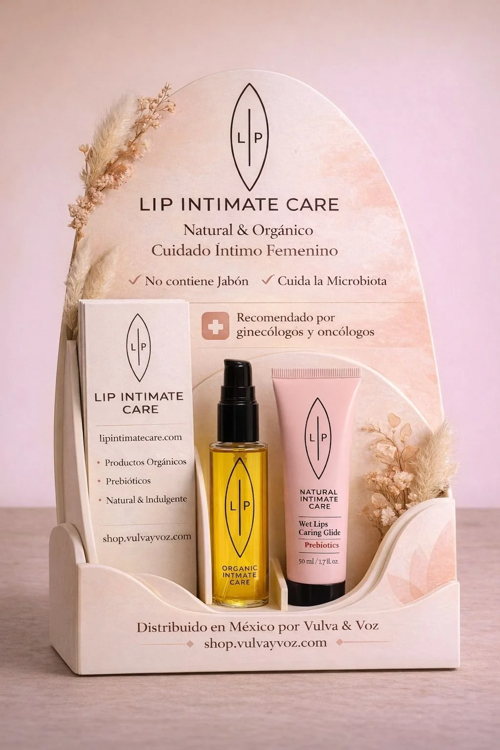Display de Lip Intimate Care, para farmacias y consultorios