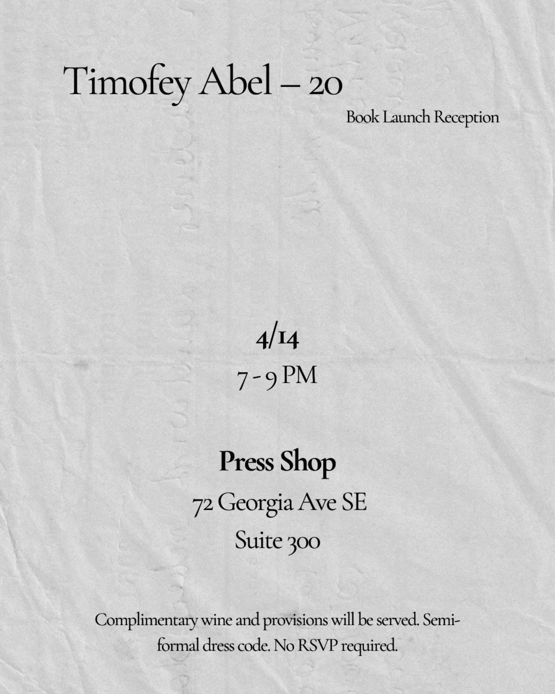 Book Launch Reception