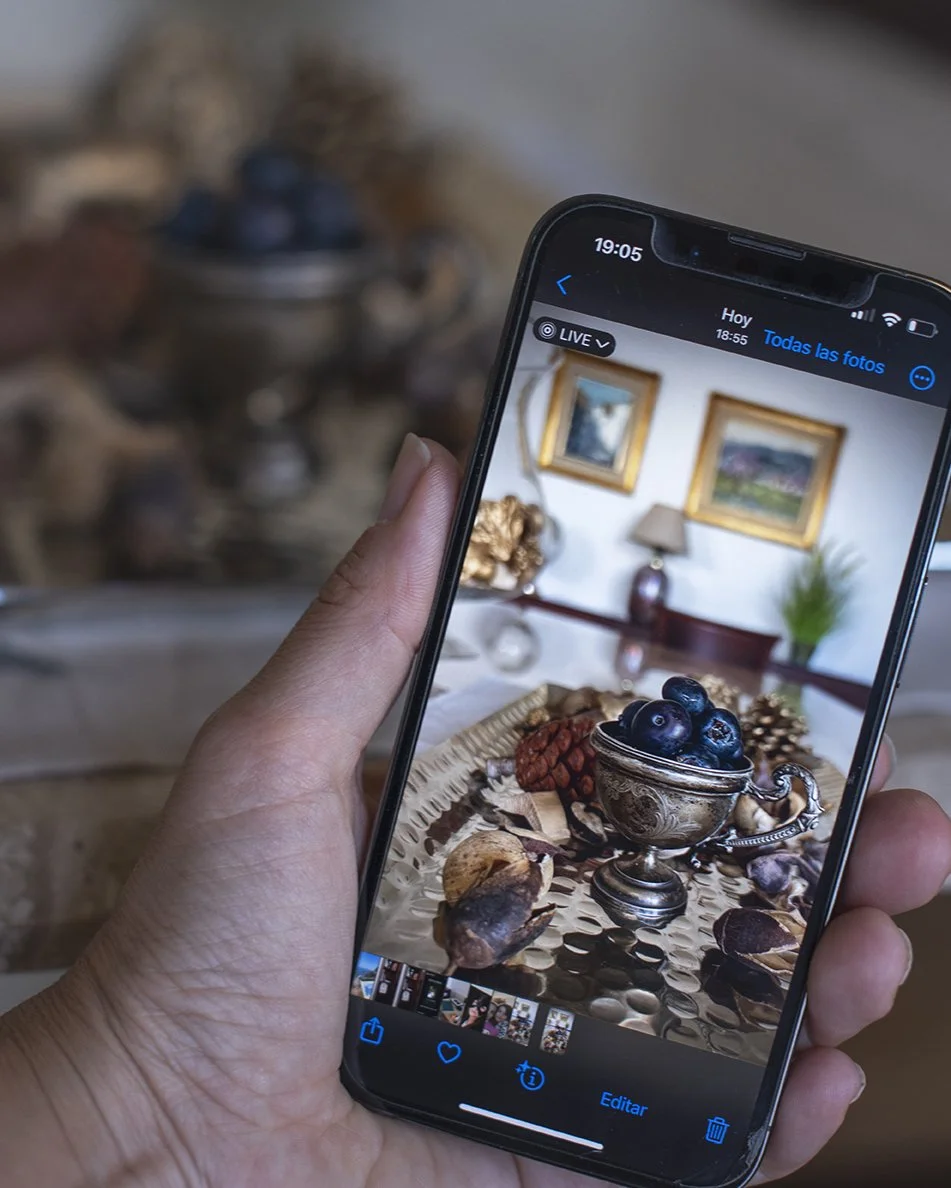un móvil tomando una fotografia gastronómica en un curso presencial en benalmádena